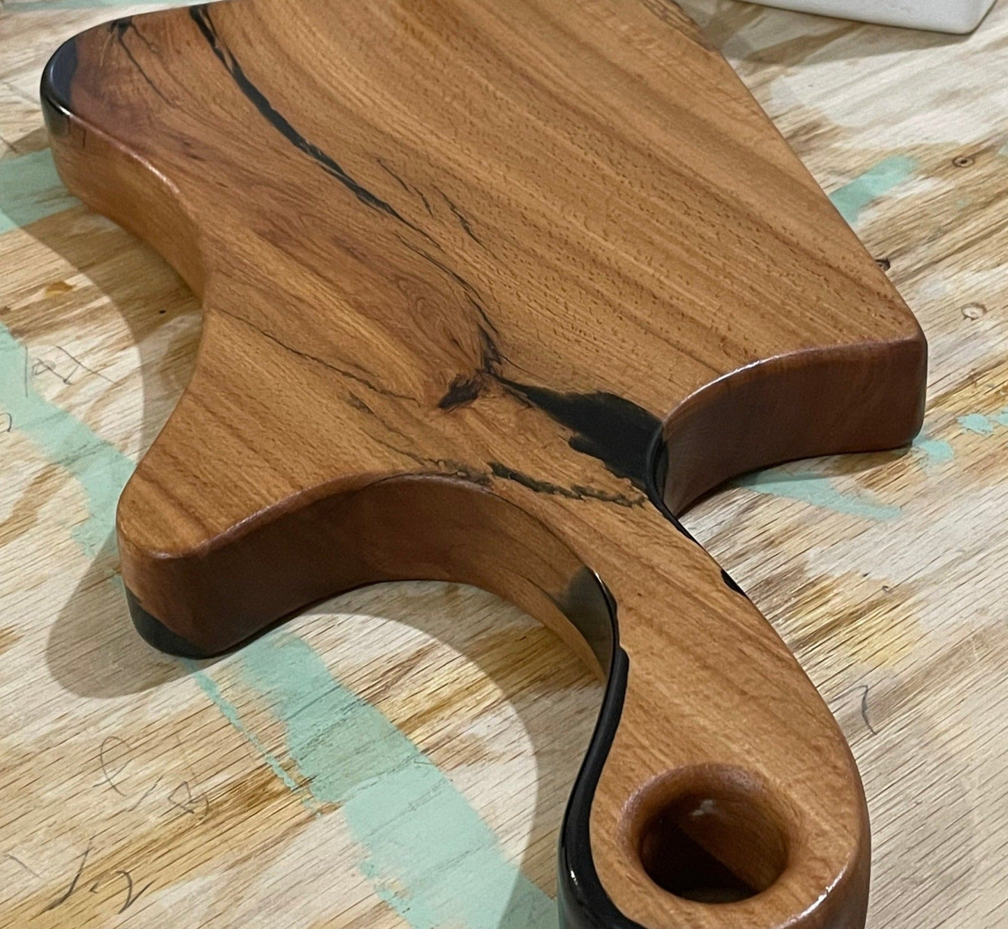 Beech and Epoxy Cutting Board